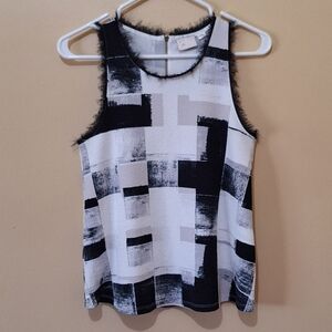 Anthropologie Postmark Anzere Square Print Sleeveless Top